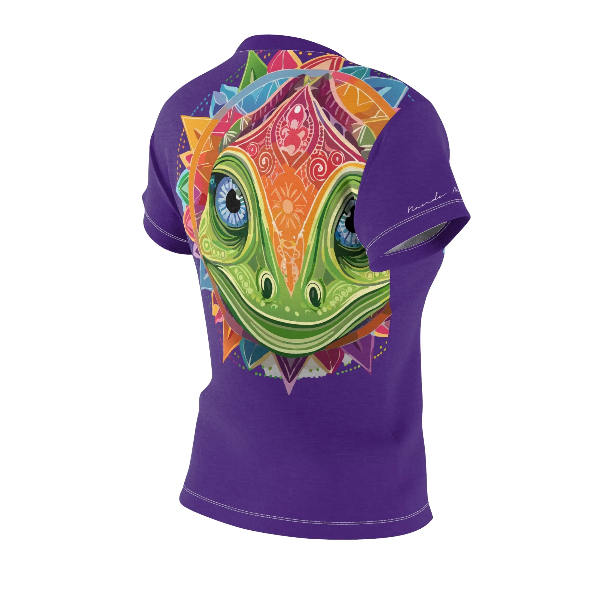 T-Shirt, Purple Mandala Chameleon