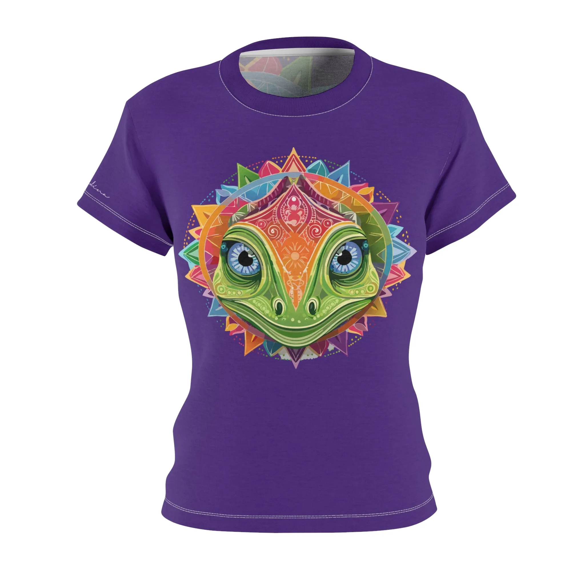 T-Shirt, Purple Mandala Chameleon