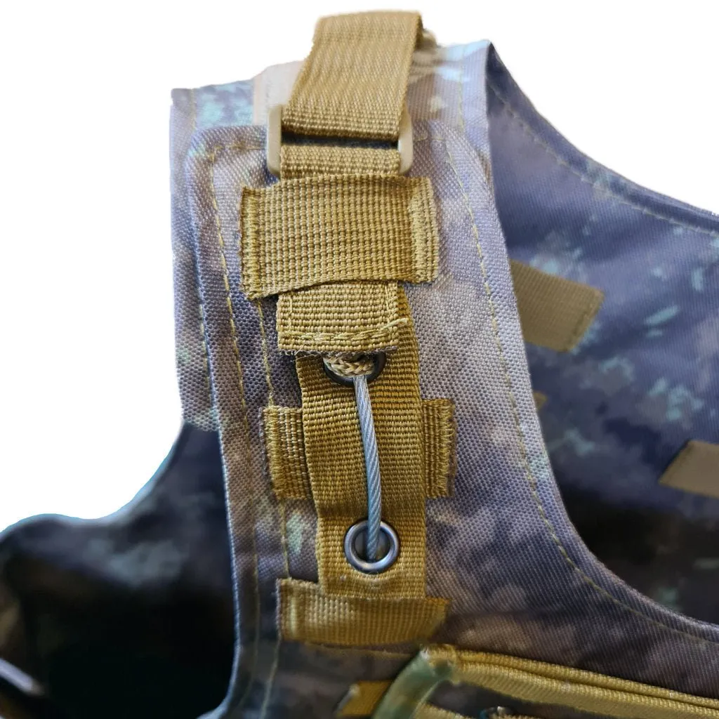 Tactical Molle Weste mit Taschen - Muddy Dirt Camo