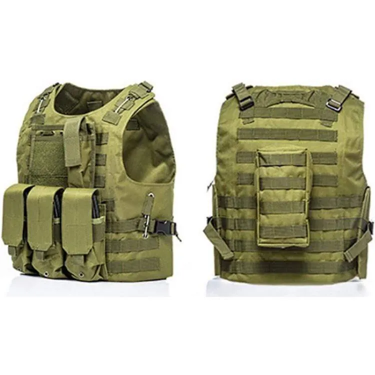 Tactical Molle Weste mit Taschen - Oliv