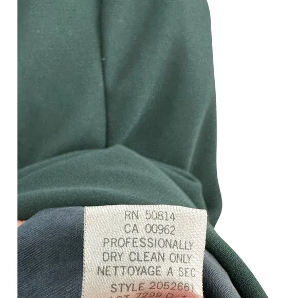 Tahari Suit Crepe Topper Jacket Dress 8 Green Sheath Career Church Sunday Best