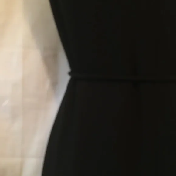 Talbots Ruffle Hem Belted Sheath Black Dress NWT
