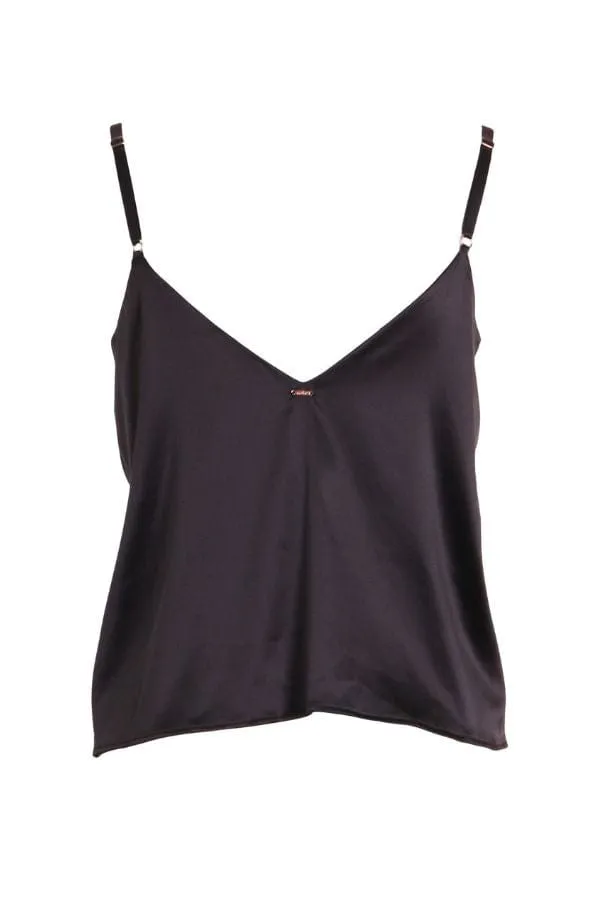 Tapiss Satin Blouse- Black