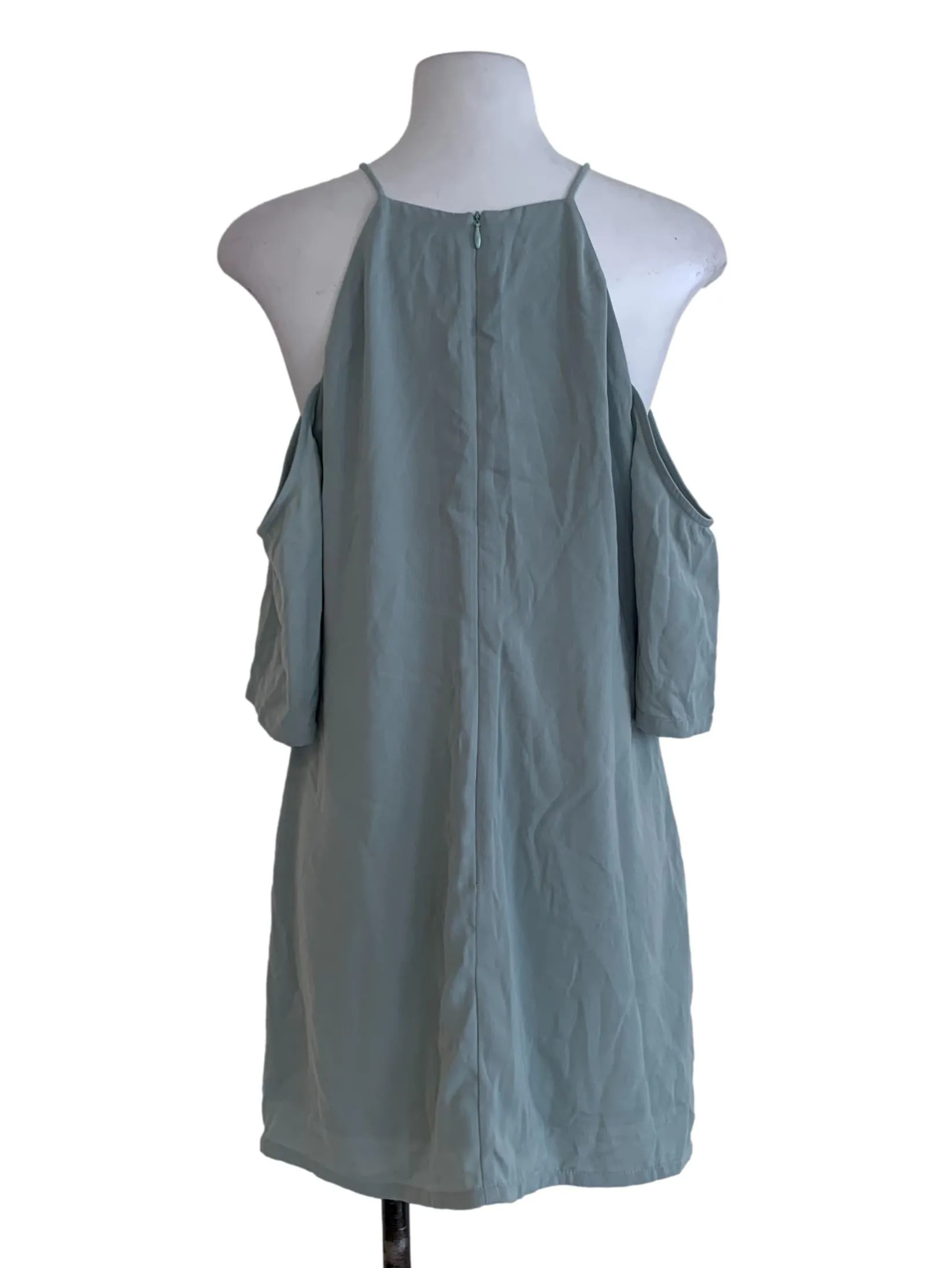 Teal Blue Plain Sheath Dress