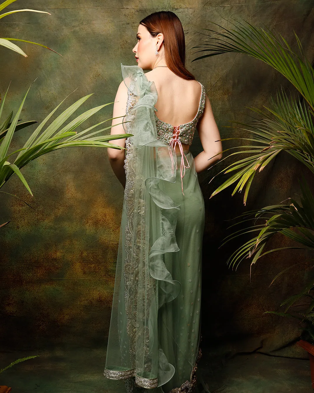 The Celadon Sari