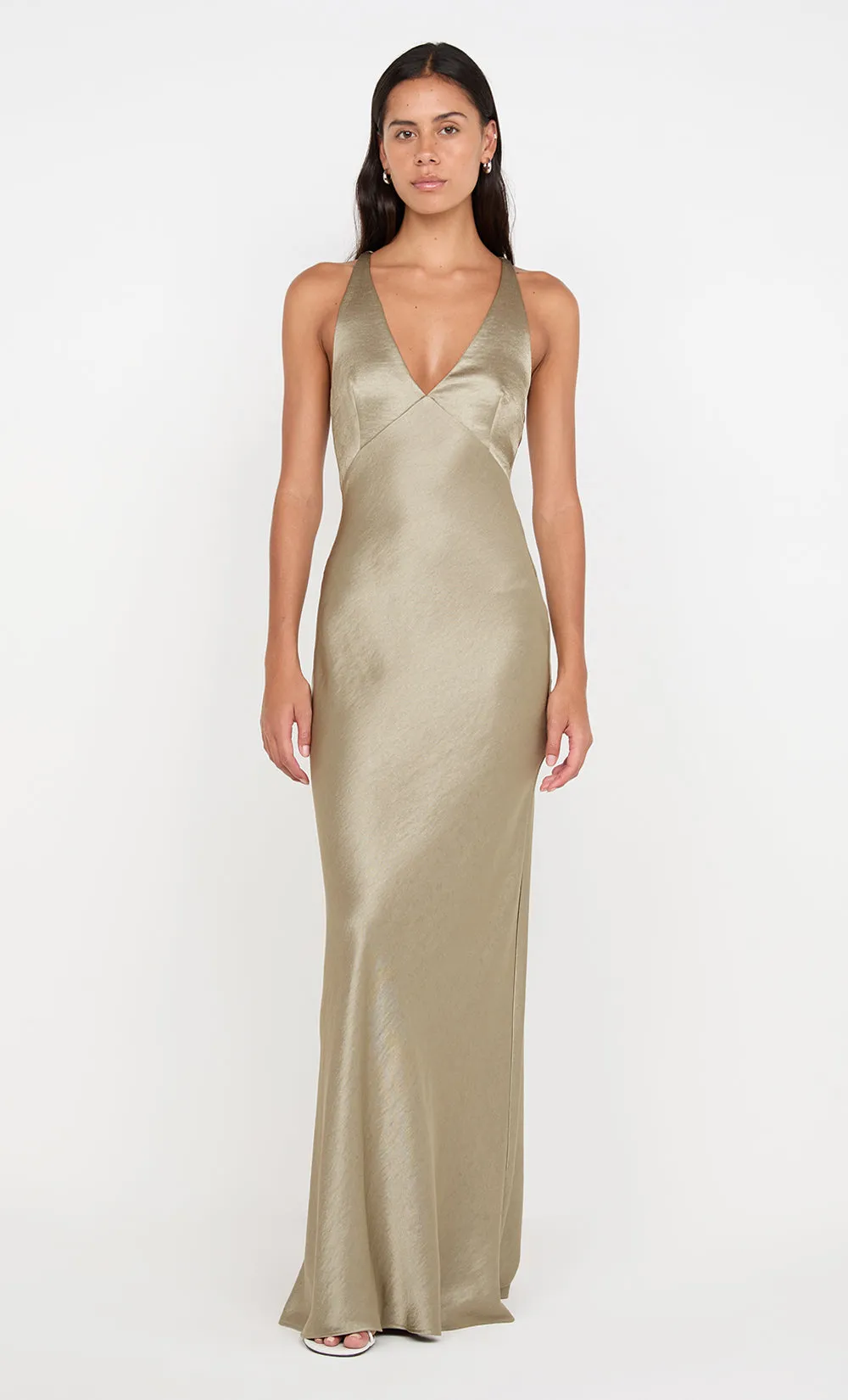 THE DREAMER V NECK DRESS - SAGE