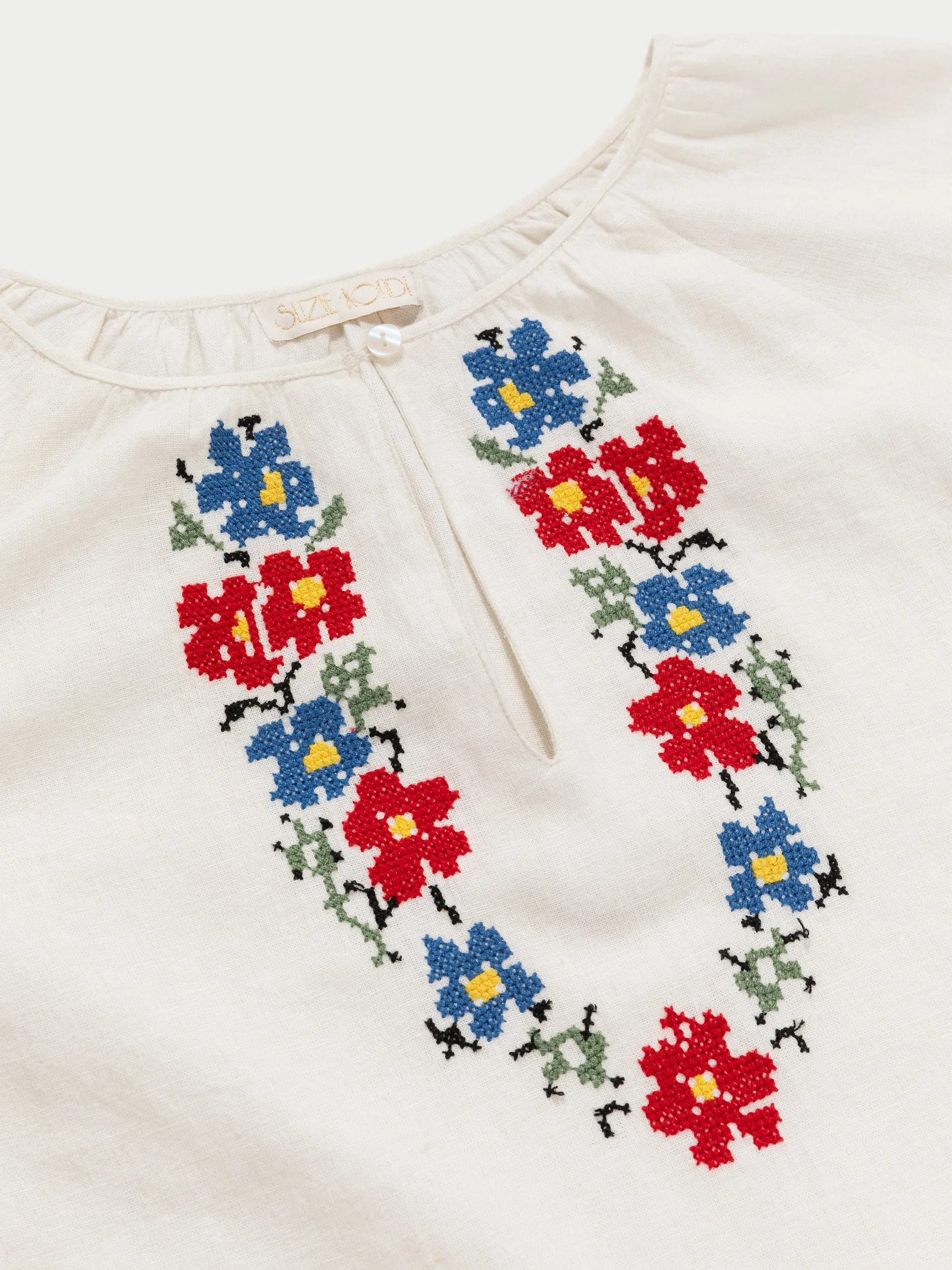 The Gigi Blouse in Embroidered Linen