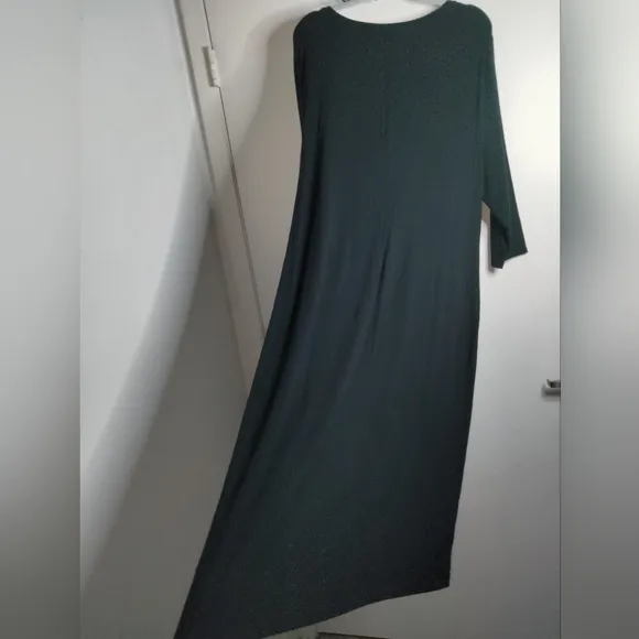 The Limited (Size 2X) Black Ribbed 3/4 Sleeve Knot Waist Sheath Dress (NEW-NWT)