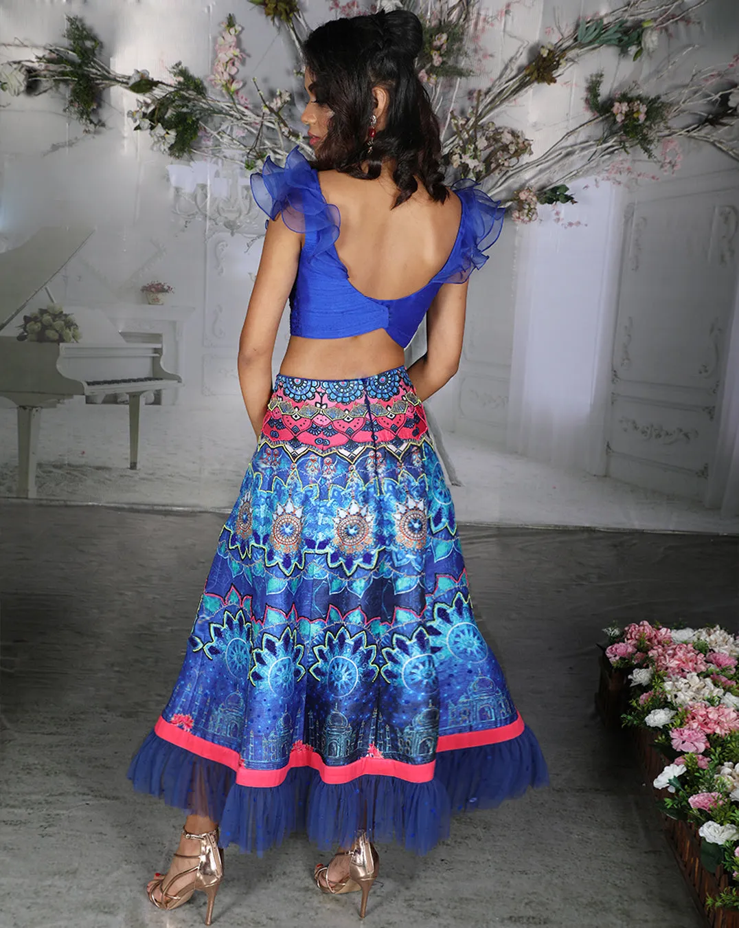 The Lotus Mehendi Lehenga