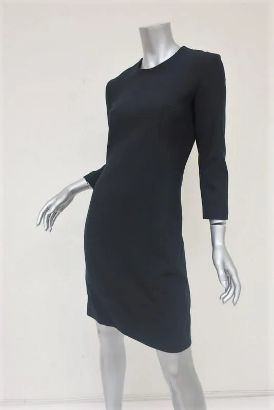 The Row Dress Tella Black Stretch Scuba 3/4 Sleeve Sheath Size 4