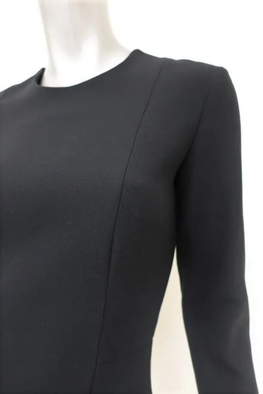The Row Dress Tella Black Stretch Scuba 3/4 Sleeve Sheath Size 4
