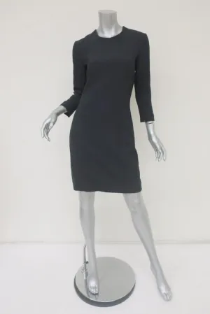 The Row Dress Tella Black Stretch Scuba 3/4 Sleeve Sheath Size 4