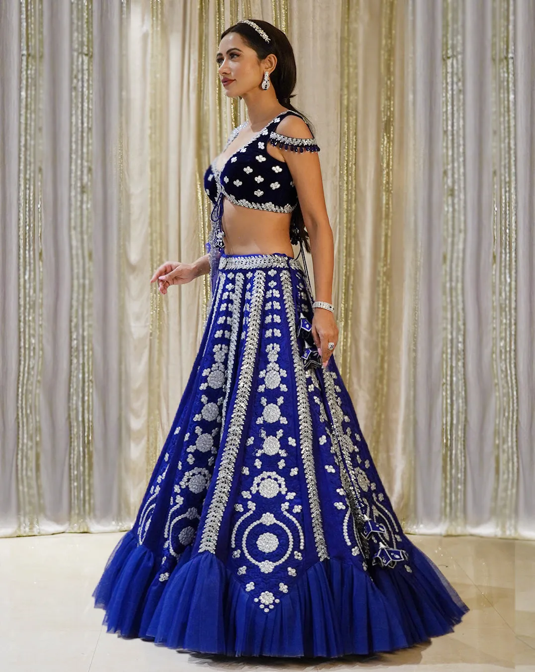 The Sheesh Blue Lehenga