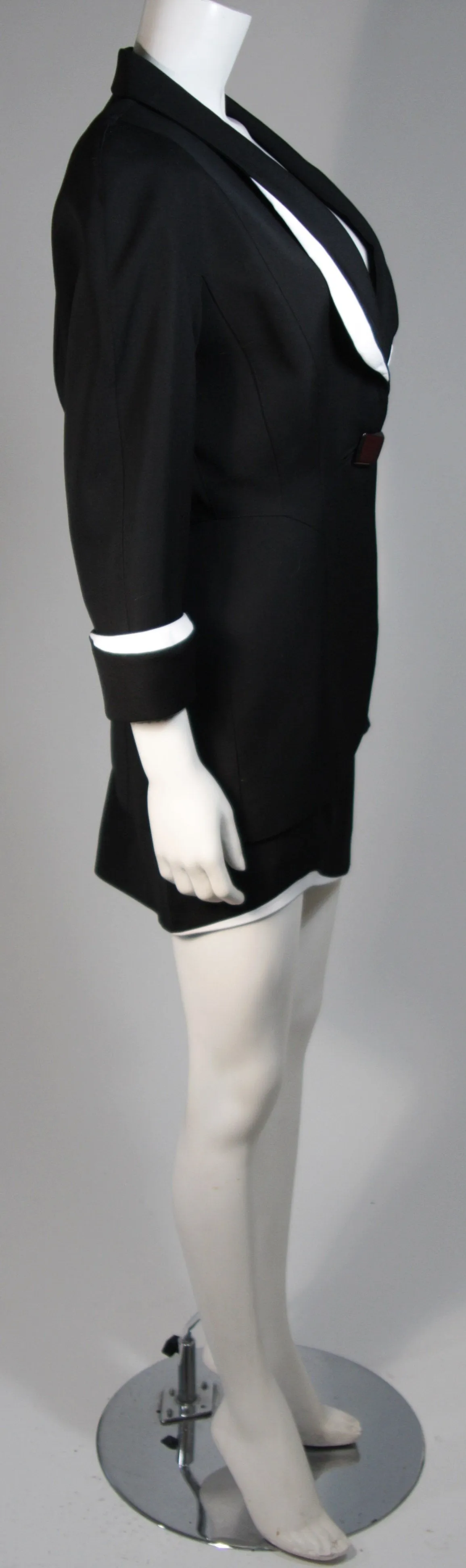 THIERRY MUGLER Black and White Skirt Suit