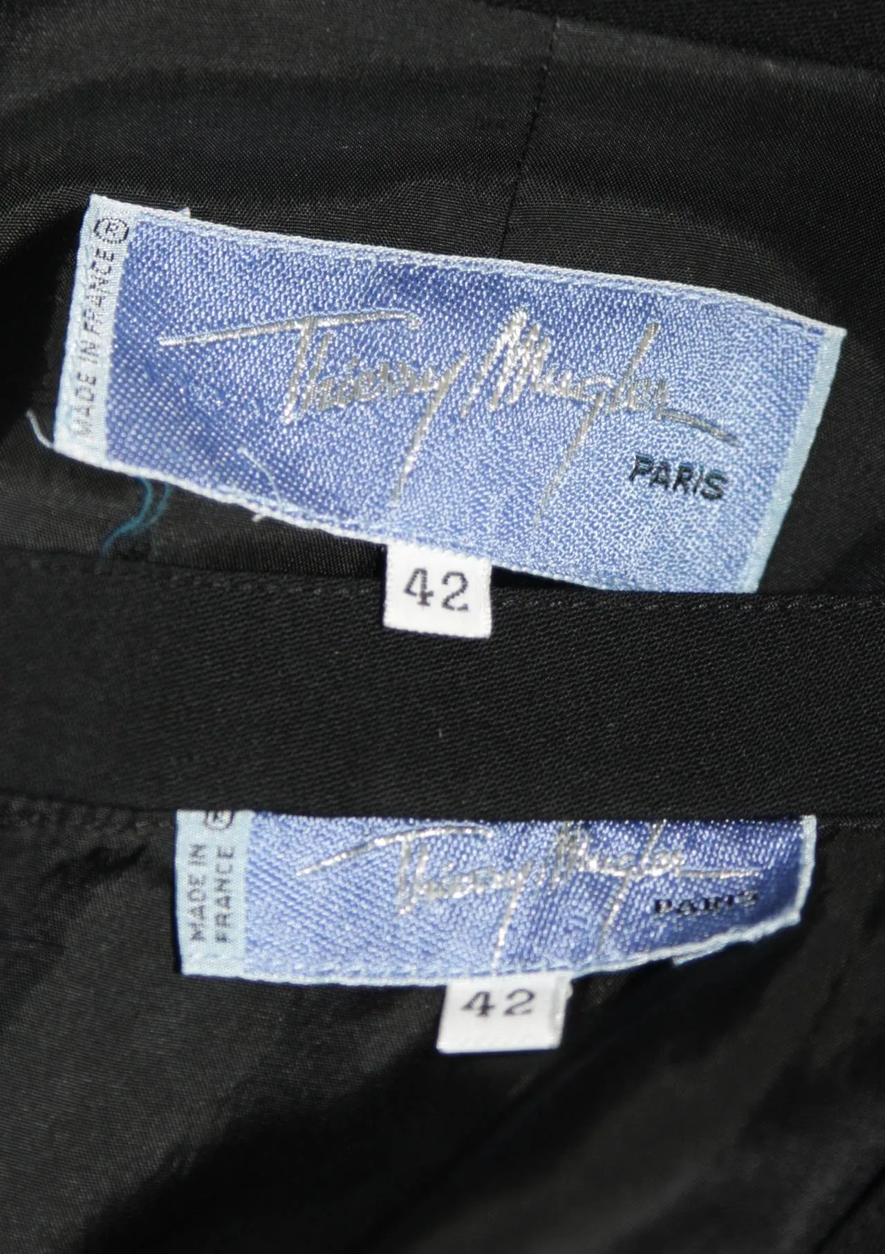 THIERRY MUGLER Black and White Skirt Suit