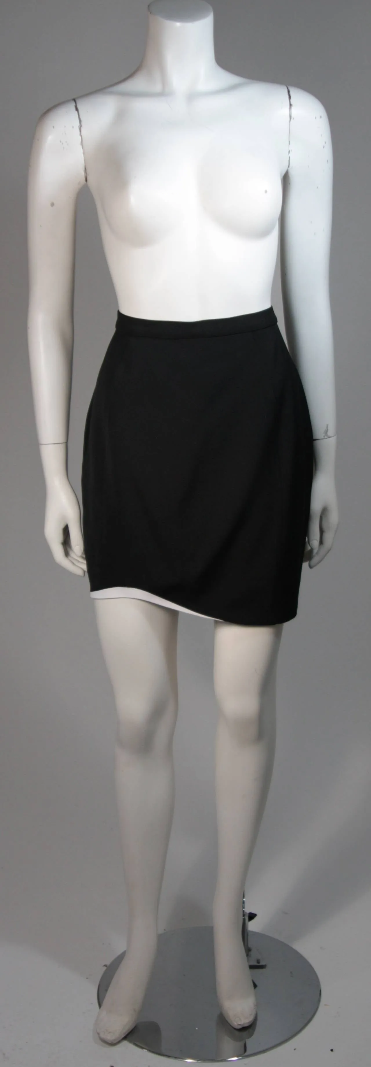 THIERRY MUGLER Black and White Skirt Suit