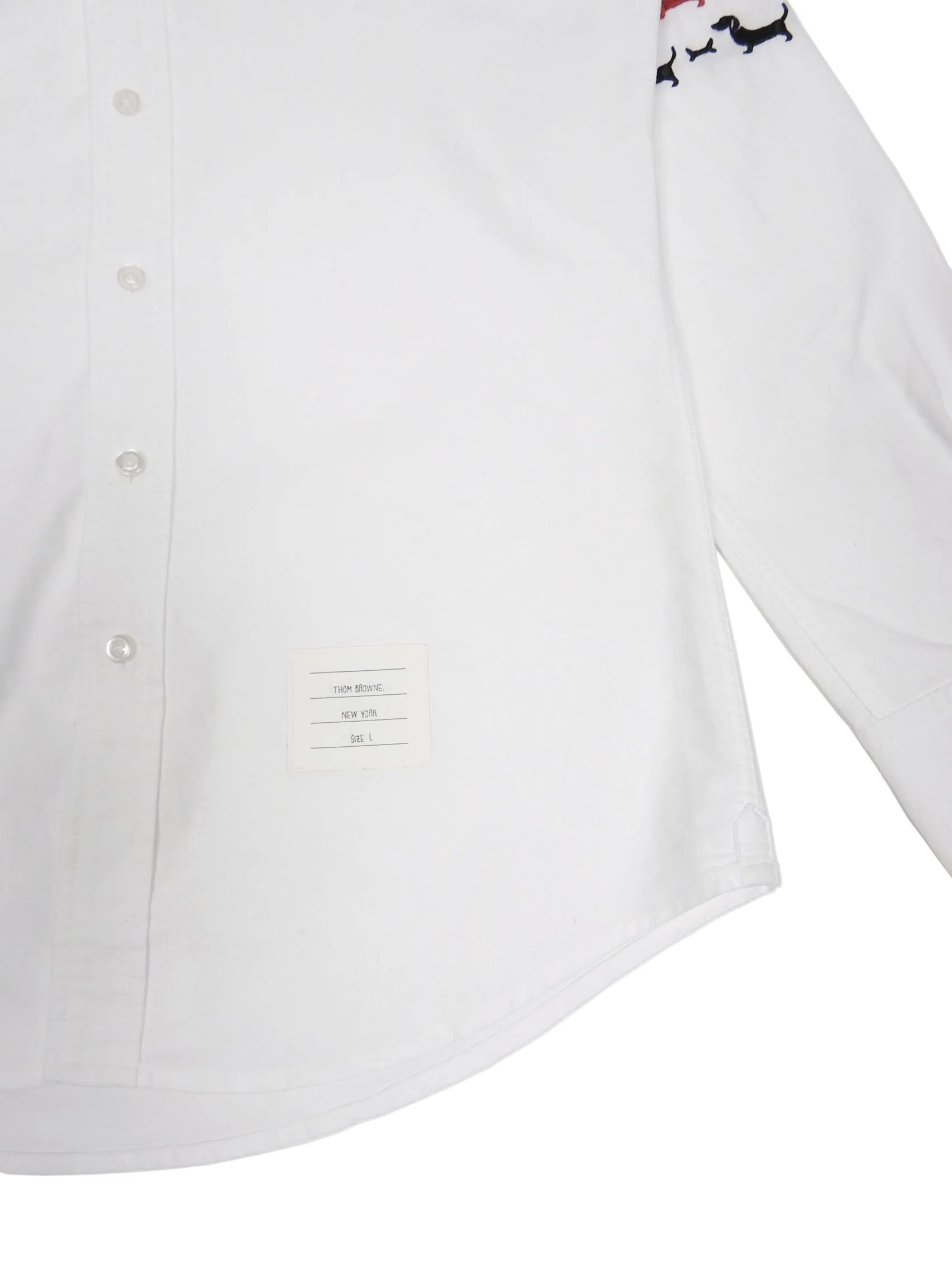 Thom Browne Hector Embroidered Oxford Shirt Size 1