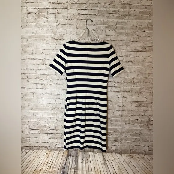 Tory Burch Augusta blue and white striped dress