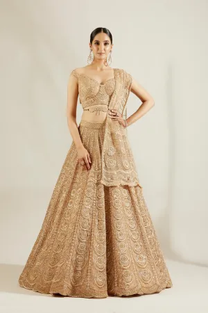 tuscany gold mandala lehenga