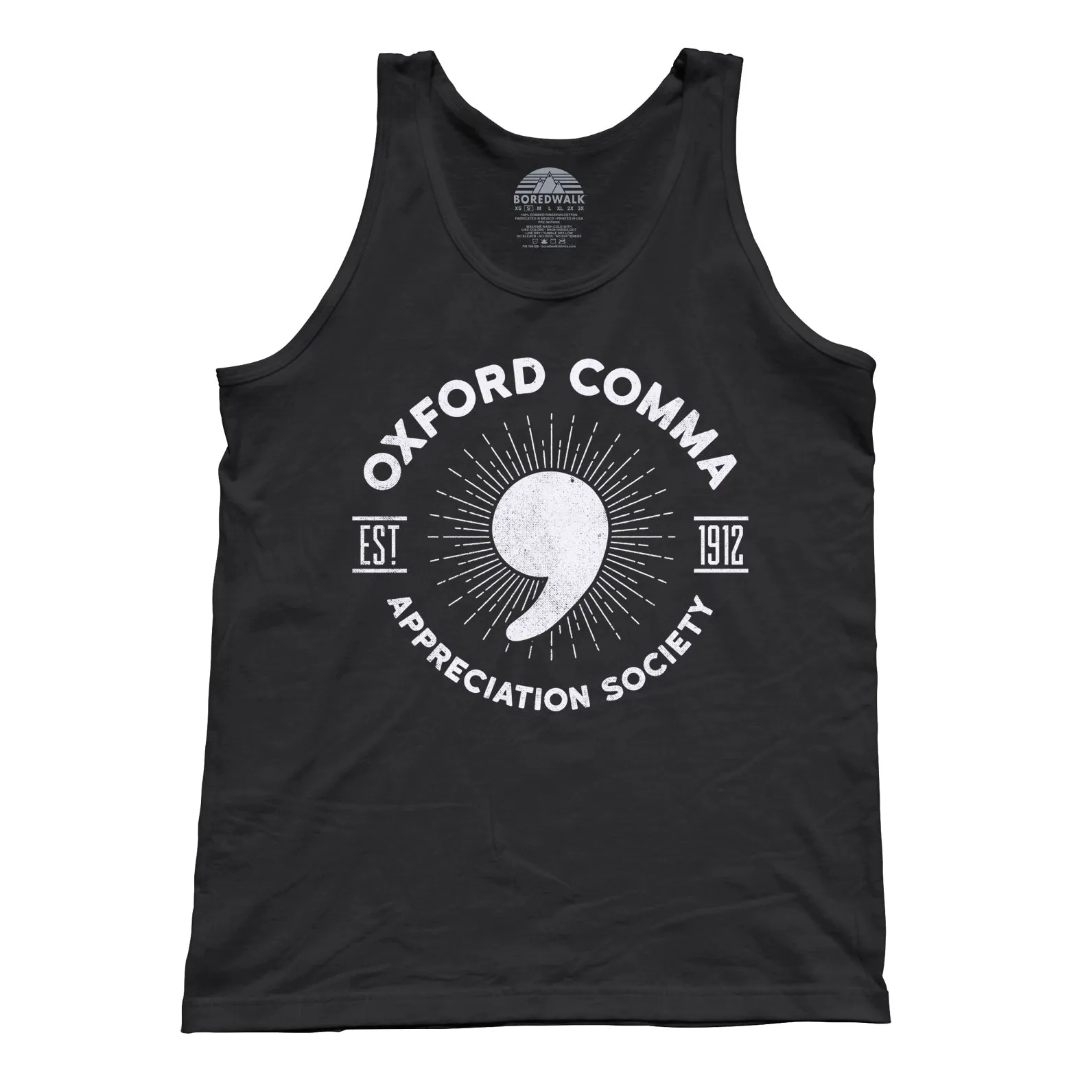 Unisex Oxford Comma Appreciation Society Tank Top