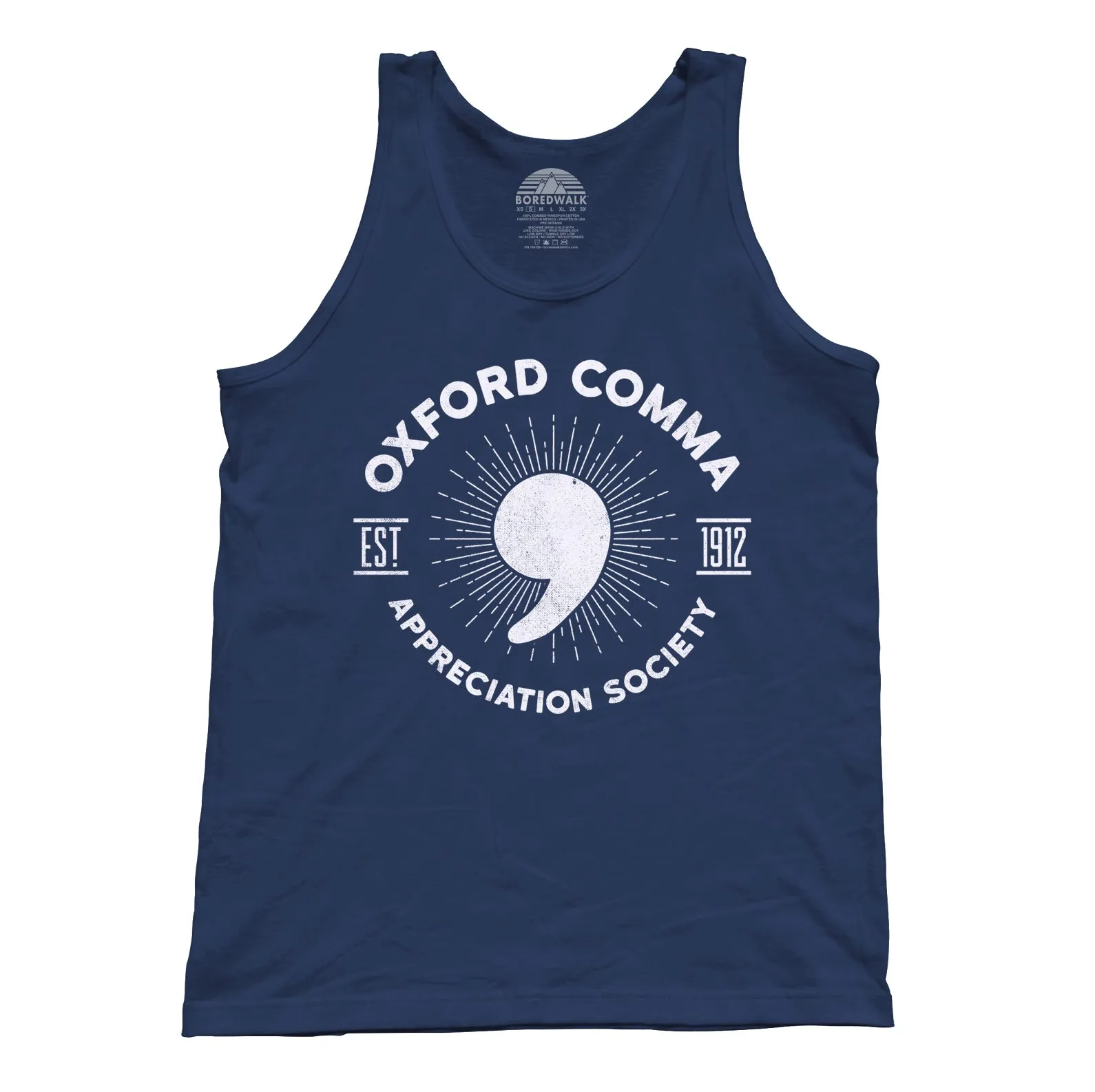 Unisex Oxford Comma Appreciation Society Tank Top