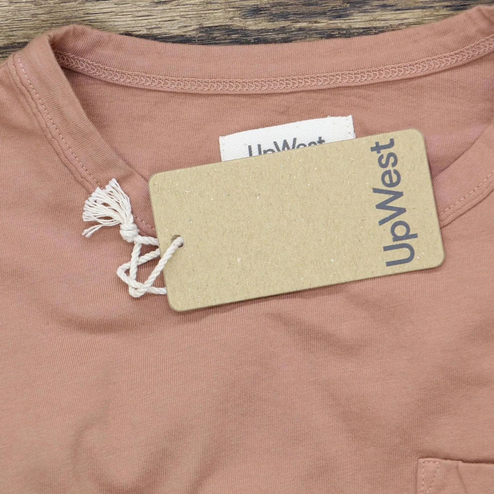 Upwest Girls Tee Shirt Dress with Pocket Russet Brown S