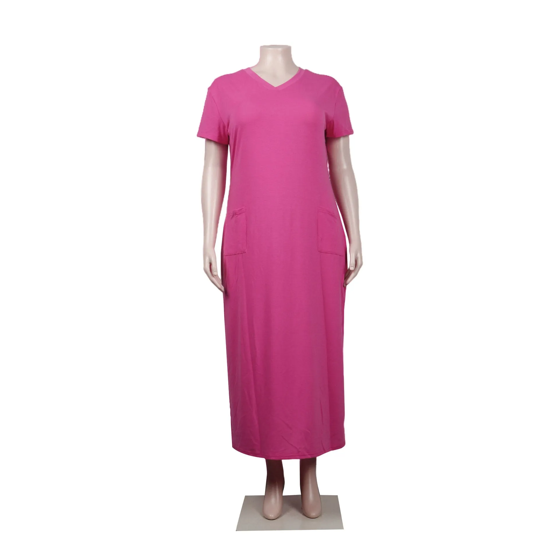 V neck Loose plus Size Dress