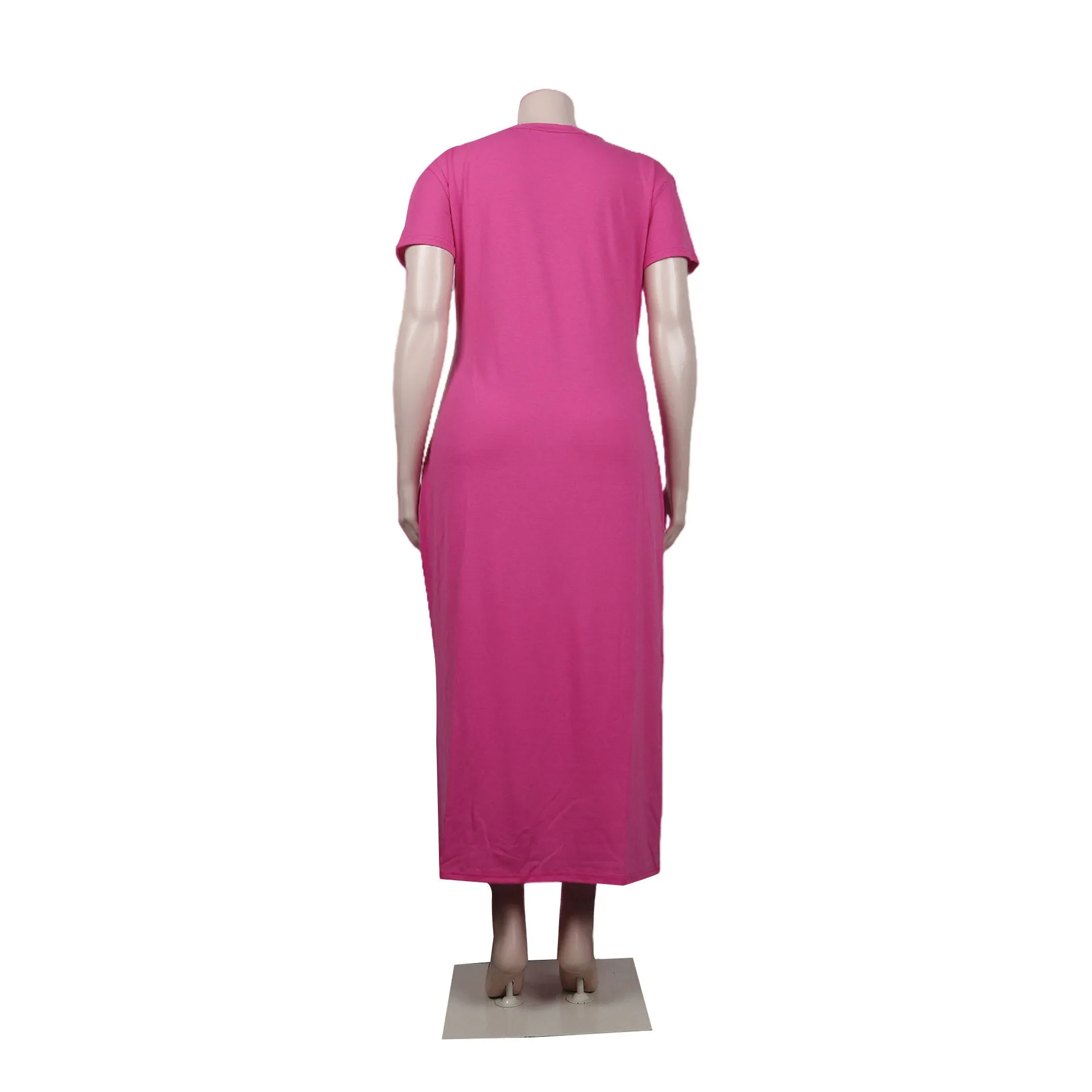 V neck Loose plus Size Dress