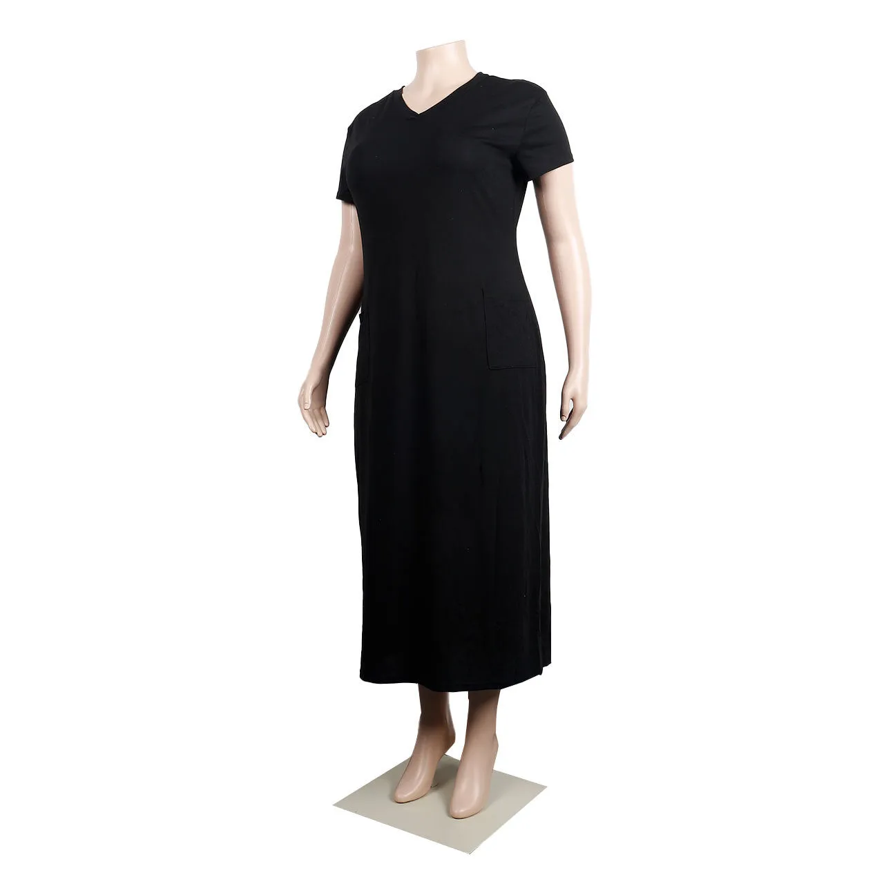 V neck Loose plus Size Dress