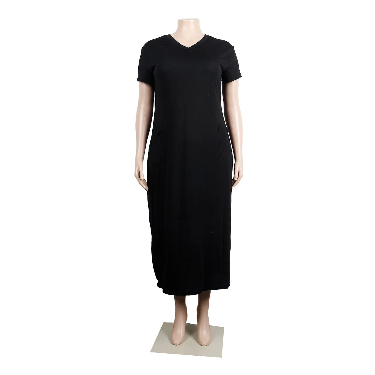 V neck Loose plus Size Dress