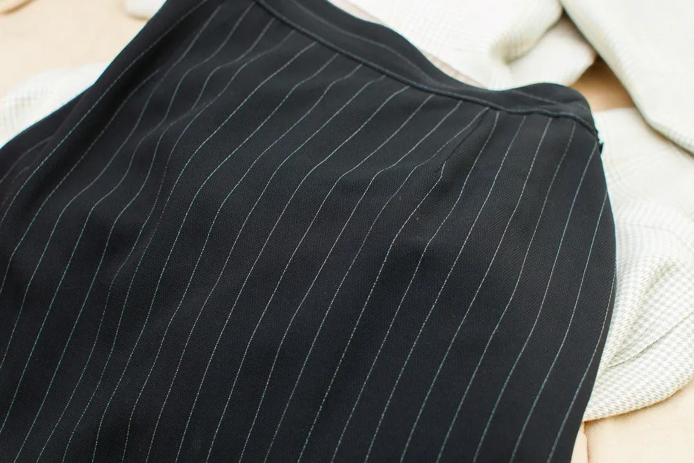 Vintage 80s Pinstripe Gaultier Suit Skirt