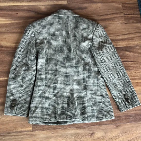 VTG Ellen Tracy Linda Allard Plaid Wool Skirt Suit