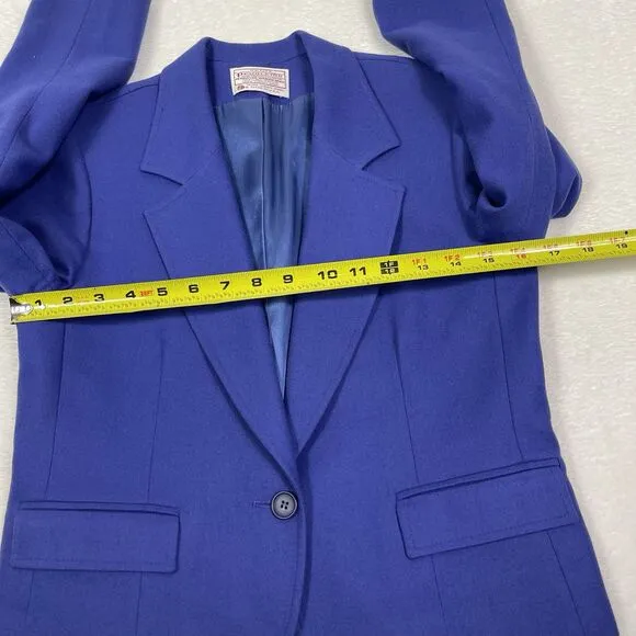Vtg Pendleton Petite 100% Virgin Wool Blazer Skirt Set Suit Blazer 8 Skirt 6 USA