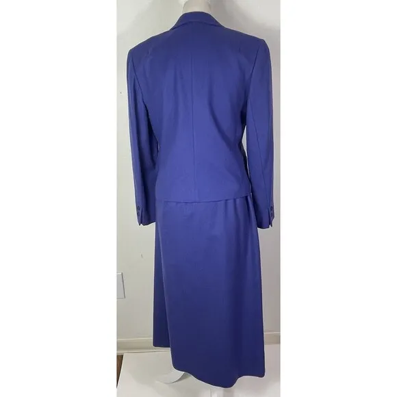 Vtg Pendleton Petite 100% Virgin Wool Blazer Skirt Set Suit Blazer 8 Skirt 6 USA