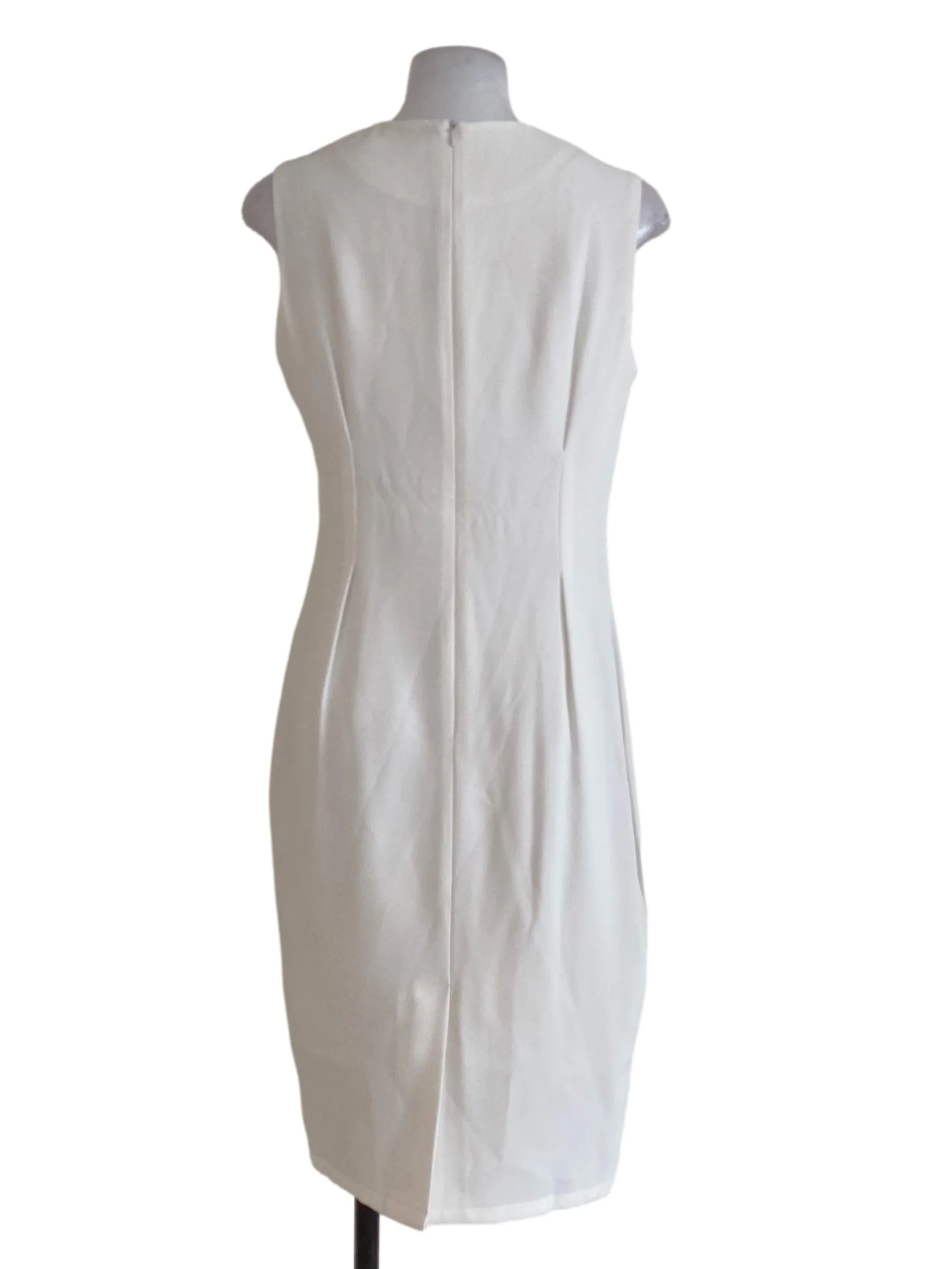 White Plain Sheath Dress