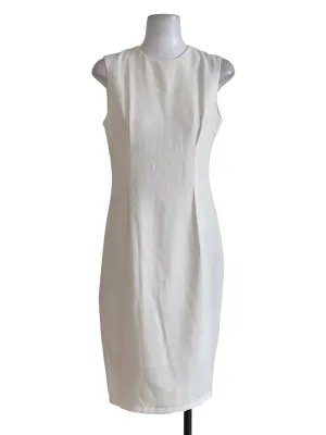 White Plain Sheath Dress