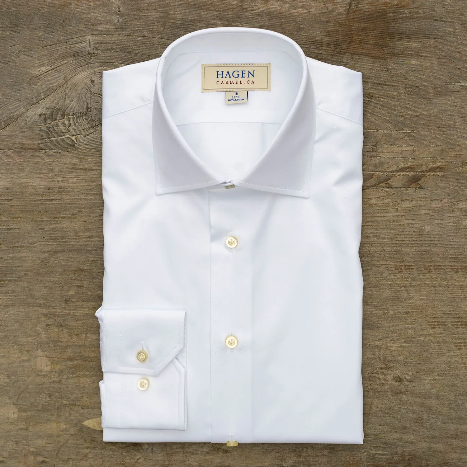 White Super Fine Twill Dress Shirt