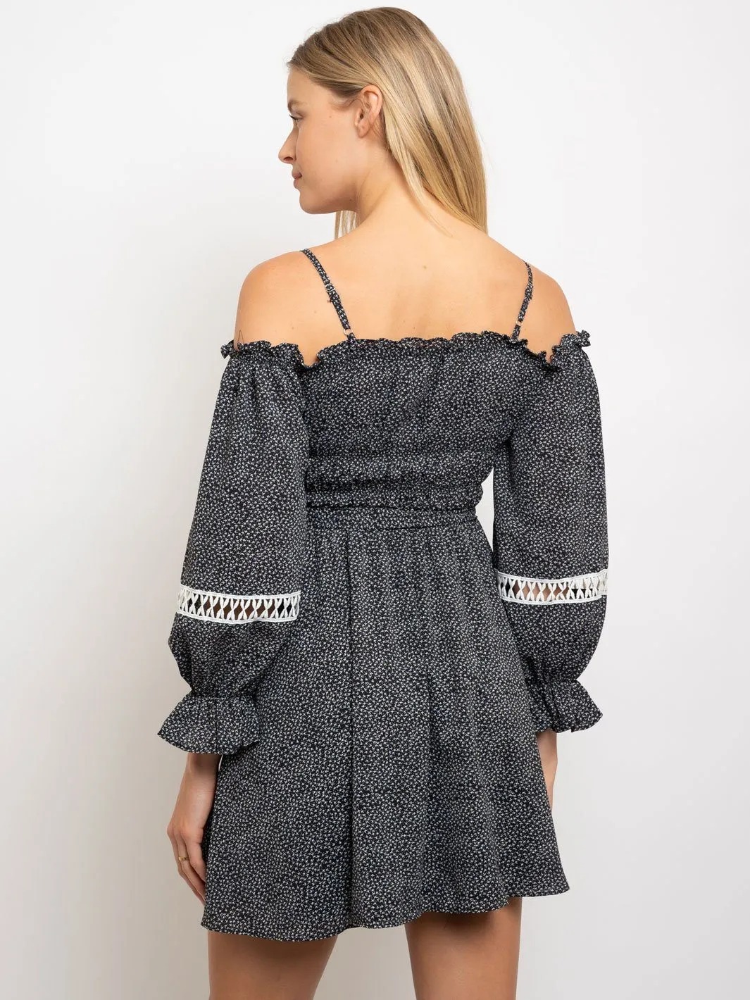 WOMEN'S OFF SHOULDER LONG SLEEVE DRESS