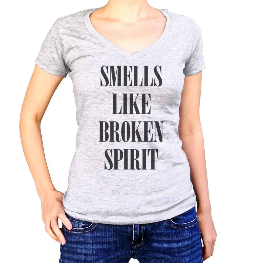 Women's Smells Like Broken Spirit Vneck T-Shirt