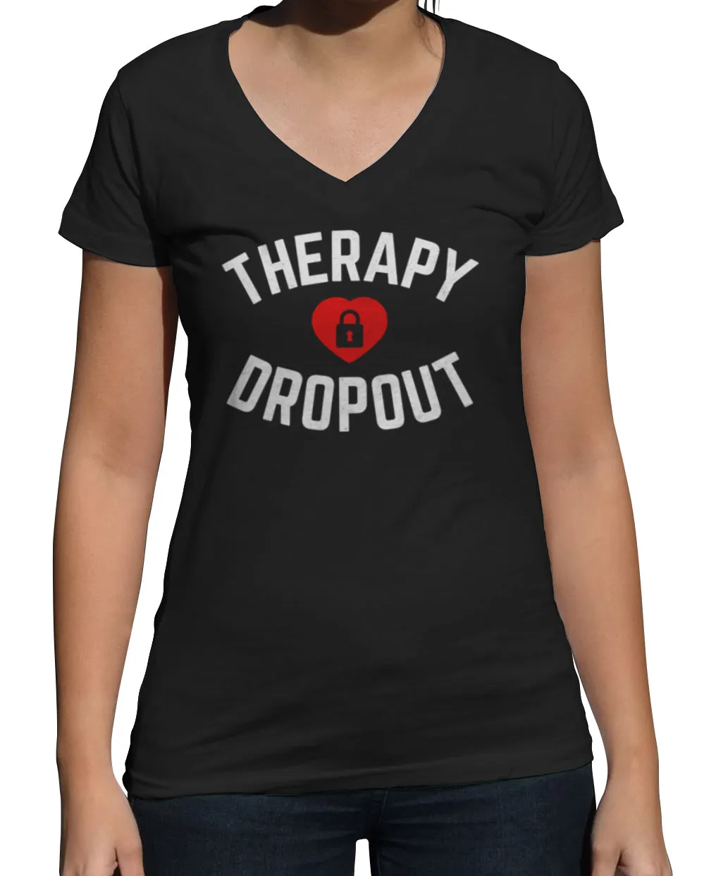 Women's Therapy Dropout Vneck T-Shirt