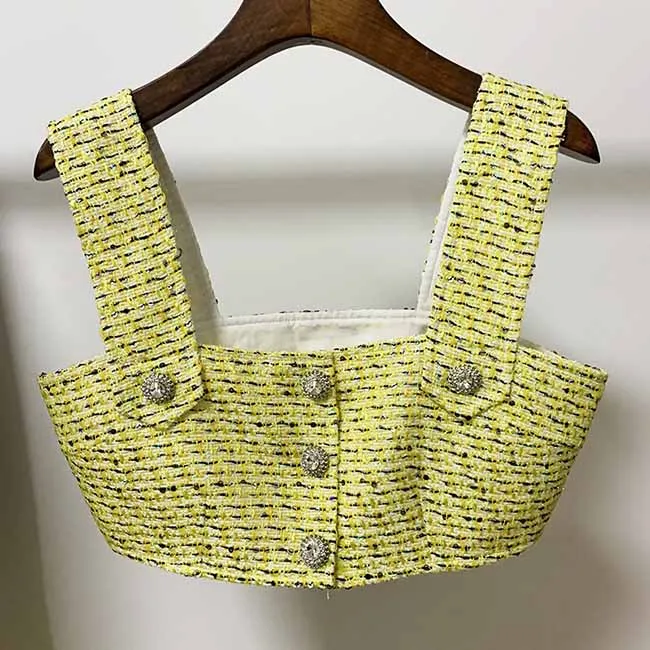 Womens Yellow Three Piece Suit   Short Skirt Formal Set