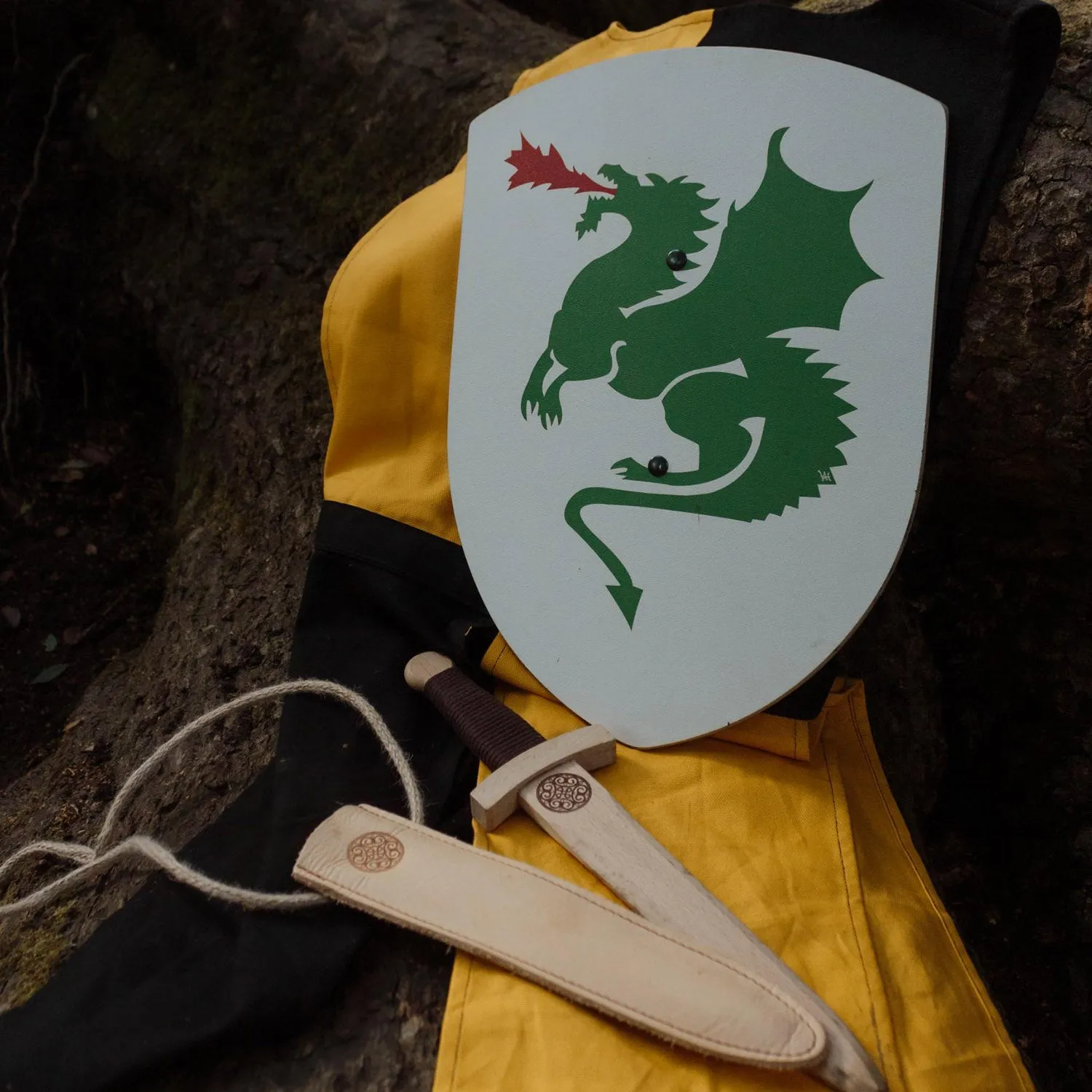 Wooden Viking Dagger & Leather Sheath