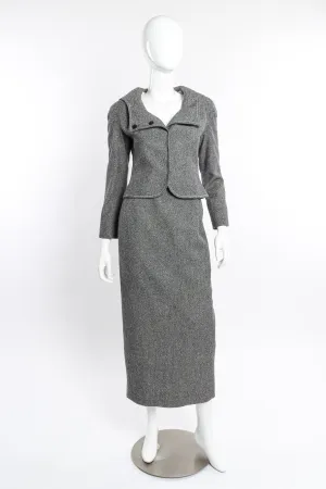Wool Jacket & Wrap Skirt Suit