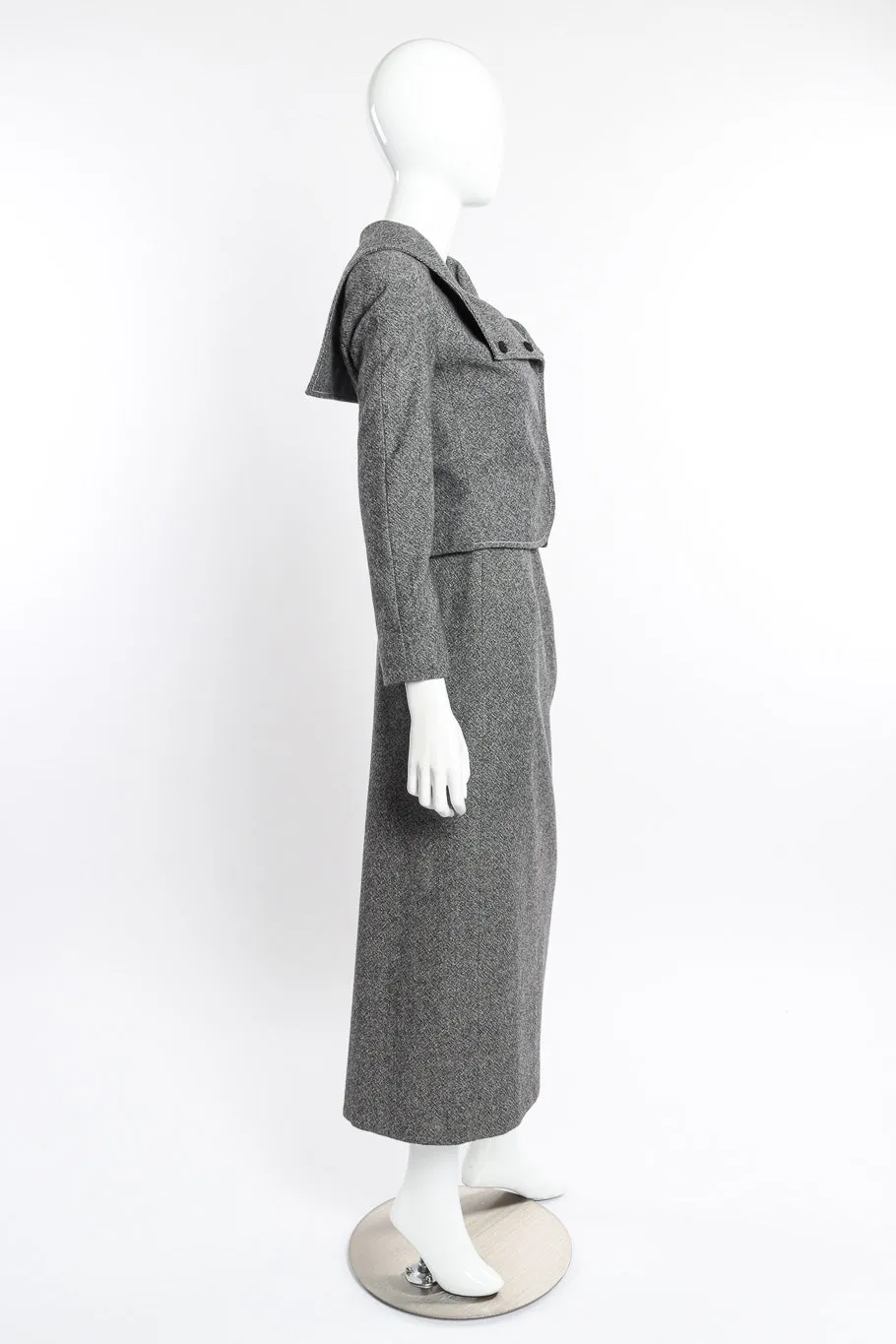 Wool Jacket & Wrap Skirt Suit