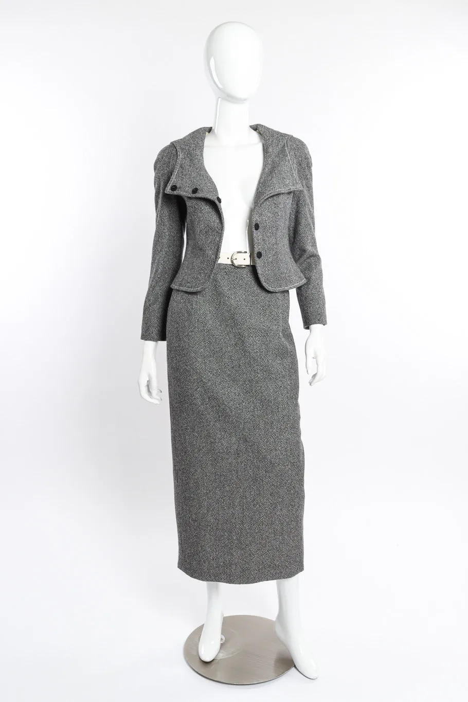 Wool Jacket & Wrap Skirt Suit