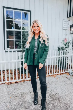 Working 9-5 Top - Hunter Green