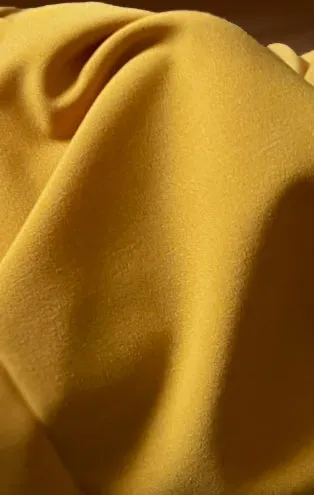 Yellow 100% Italian Wool Crepe Sheath Dress