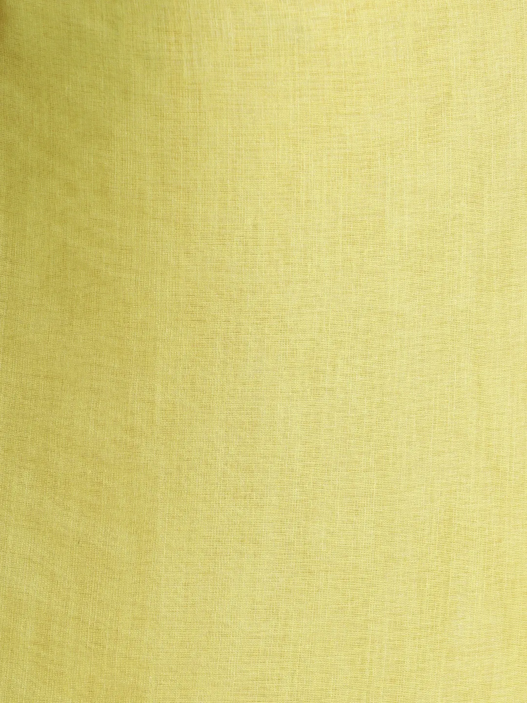 Yellow Floral Printed Daily Wear Pure Linen Saree