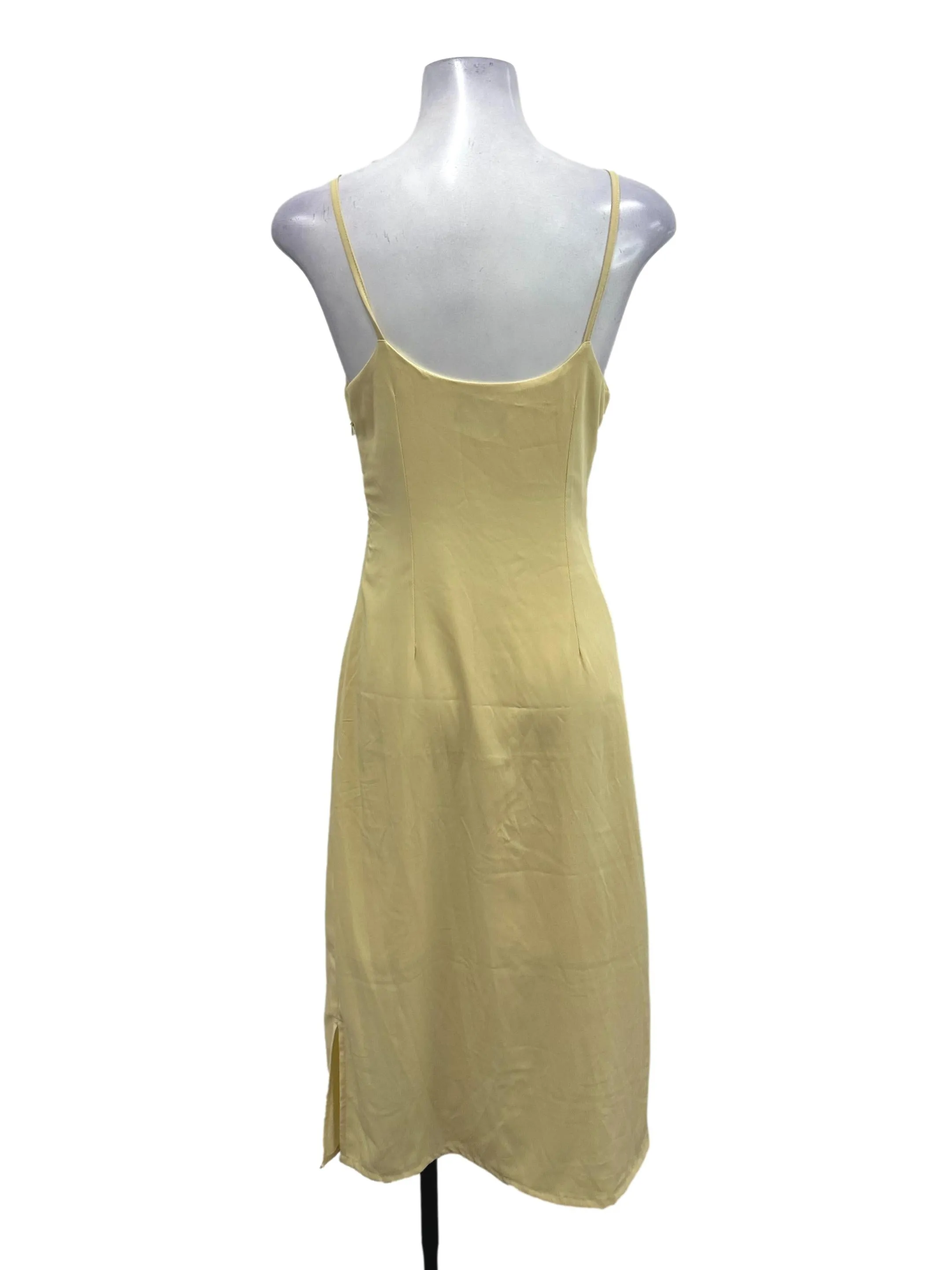 Yellow Sleeveless Sheath Dress