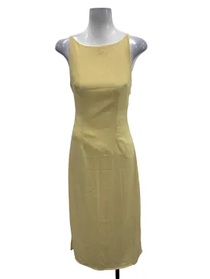 Yellow Sleeveless Sheath Dress